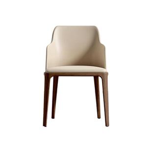 芬纳维亚传承 意大利简约真皮餐椅胡桃木全真皮椅(Aubrey奥布里)
