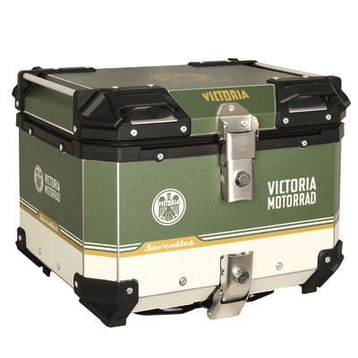 25款维多利亚小V铝合金尾箱复古踏板Seventies150i摩托车后备箱