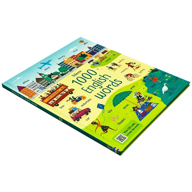 Usborne出品 1000个英语单词 英文原版 1000 English Words 零基础入门词汇 儿童英语启蒙幼儿园小学教辅 彩图情境认知 附音频