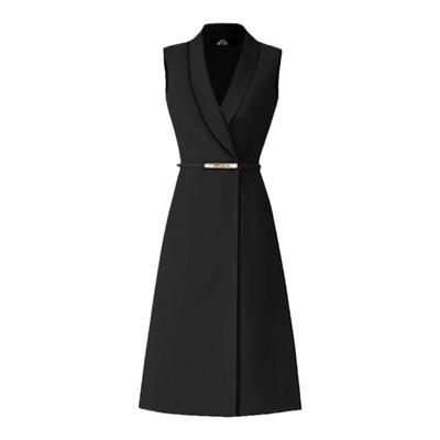 QMR新中长款气质收腰马甲裙外套