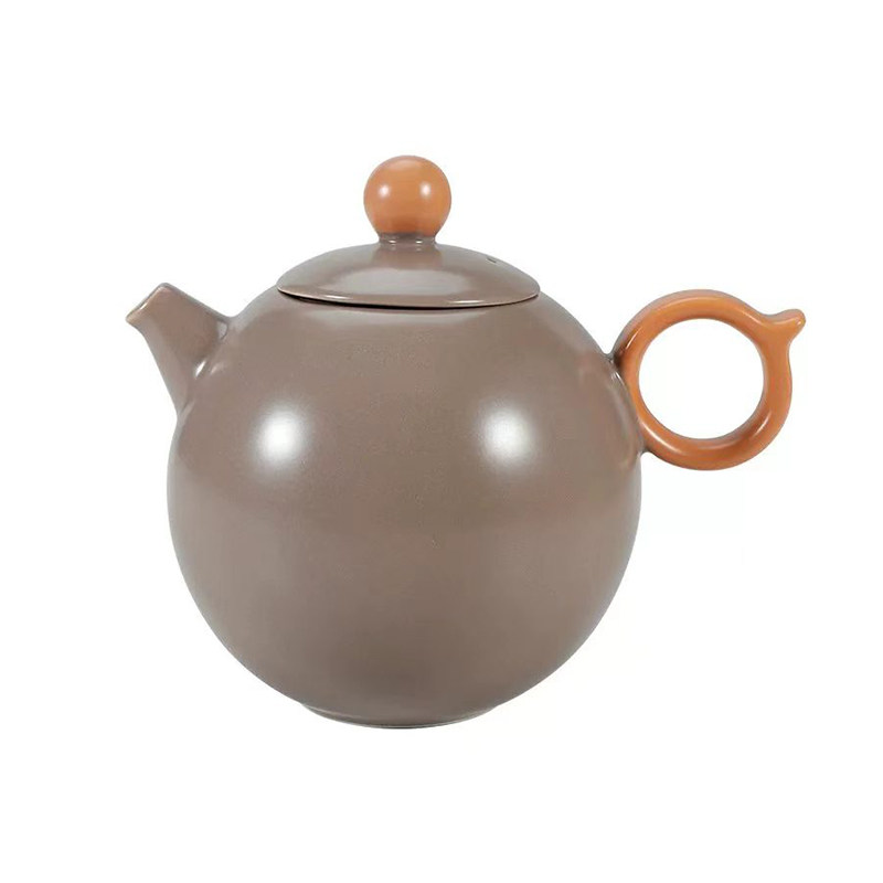 桔橘子酒店马克杯小众设计几何图案咖啡杯橙色奶黄色陶瓷茶杯茶壶