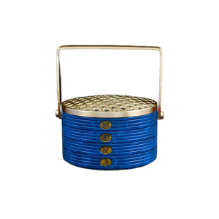 黄铜8cm迷你小蒸笼屉香薰炉蒸蒸日上香篆炉创意薰香粉炉香道禅意