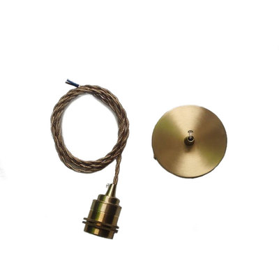 黄铜双环带线吊灯头简约百搭