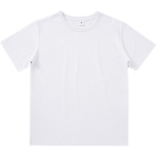 【三无公社】230G32支刺绣LOGO磨毛款男女纯棉打底短袖白T纯色T恤