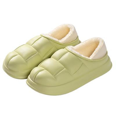 洁丽雅防水棉拖鞋冬情侣居家保暖