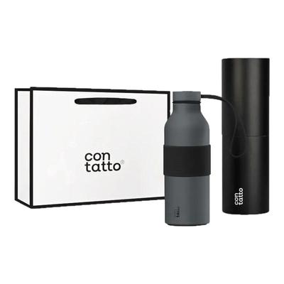 contatto保温杯男款大容量水杯子外出便携吸管杯高级感轻奢高颜值