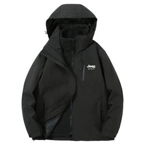 jeep2024新款户外三合一冲锋衣女款防风防水秋冬季登山服男士外套