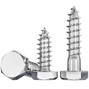 304/316不锈钢外六角自攻螺丝加长木螺钉螺栓木牙工M6M8M10M12mm