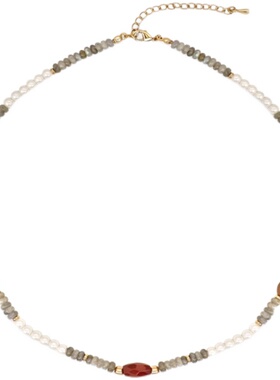 STANDii珍珠串珠木质项链