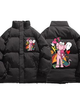 潮牌小熊情侣装冬季新款棉衣加厚保暖棉服面包服宽松大码棉袄外套
