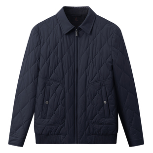 [绵羊毛/绗缝锁温]梦特娇男士棉服老钱风25冬季翻领夹克棉衣外套J