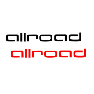 适用于奥迪a4a6旅行版allroad改装运动车尾标后标黑色标志车贴纸