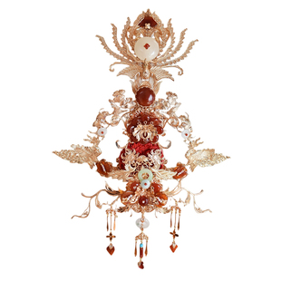 清月鹿鸣原创【凤呈福瑞】古风战国袍魏晋风发冠发簪汉服婚嫁发饰