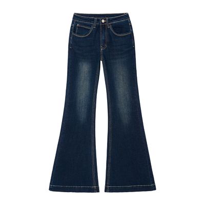 王家有鱼秋季新款低腰微喇牛仔裤