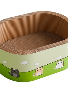柒哦加深猫抓板猫窝一体耐抓耐磨