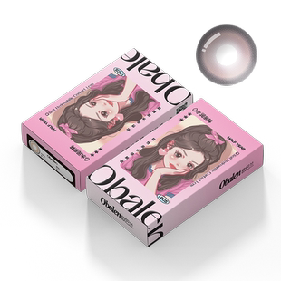 欧巴兰粉紫色美瞳半年抛隐形近视眼镜混血女大小直径放大官方正品