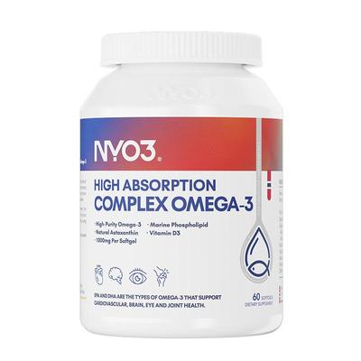 【自营】NYO3实测95%纯度深海鱼油软胶囊omega3高吸收磷脂型60粒