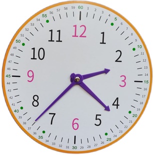 加大钟表模型教具儿童时钟认表钟学具学认识时间一年级数学小学生