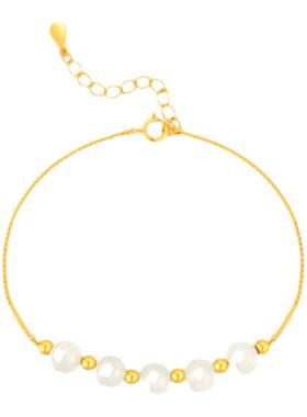 玉匠世家转运珠和田玉手链女 925银白玉手链 新中式礼物送女友