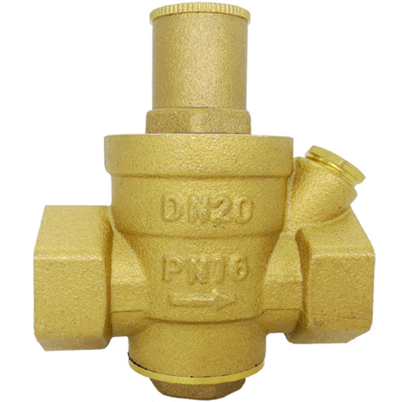 自来水减压阀家用热水器净水器4分螺纹1寸65可调式稳压阀全铜带表