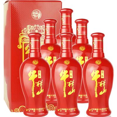 牛栏山二锅头百年红龙500ml6瓶装