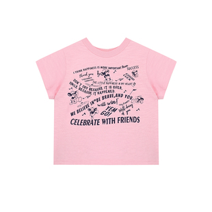 宝宝夏季日系简约卡通米奇短袖允儿妈女童2025时尚T恤儿童上衣潮