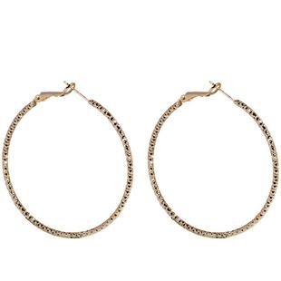 复古港风夸张大圈无耳洞耳夹耳针耳圈耳环女个性时尚耳饰高级感潮