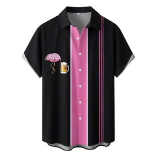 Men's collar loose custom plus size shirt 翻领宽松定制衬衫男