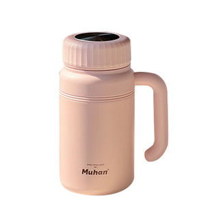 新款陶瓷内胆保温杯情侣大容量水杯女高颜值带手柄办公室泡茶杯子