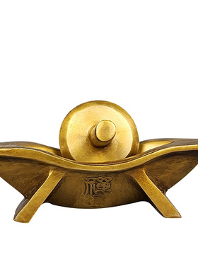 黄铜中药碾子手动老式研磨器