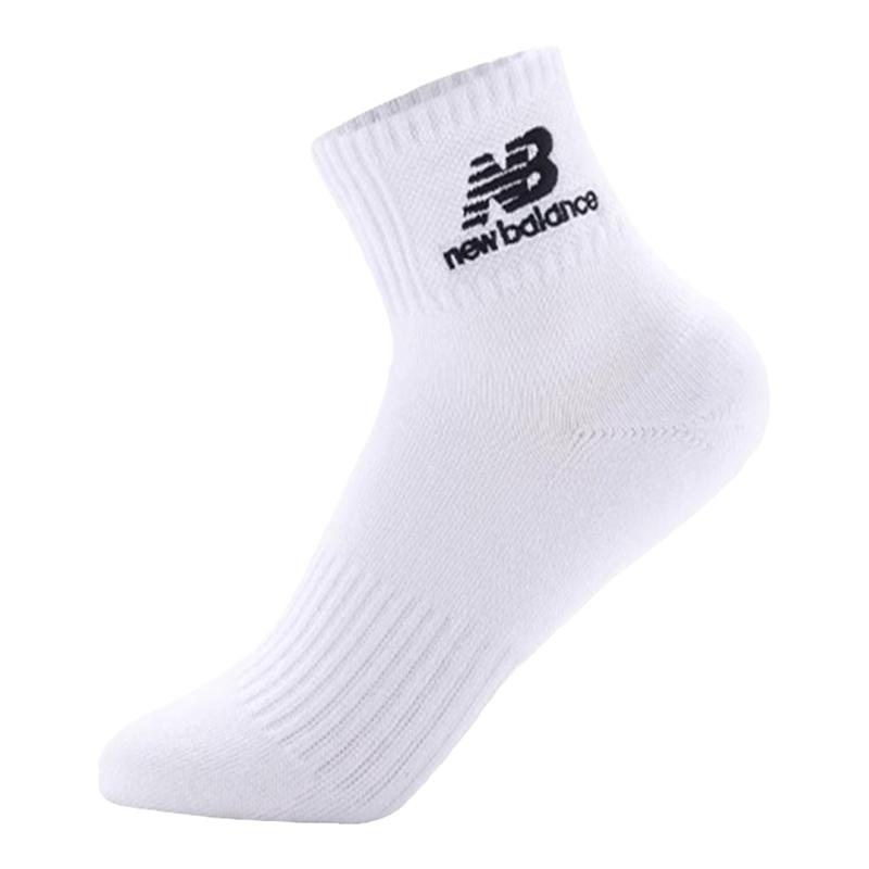New Balance NB男款女款休闲百搭透气白色舒适组合装毛巾底短筒袜