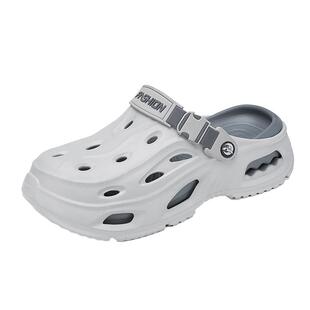 包头拖鞋男夏季外穿防滑踩屎感厚底增高开车两用大码沙滩洞洞凉鞋