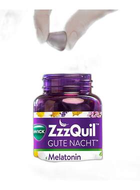 自营德国大药房WICK褪黑素软糖ZzzQuil倒时差快速入睡60粒正品