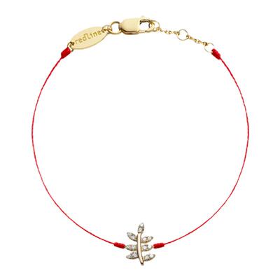 红绳女士优雅新芽细绳钻石手链
