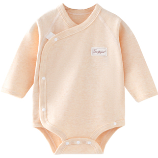 新生婴儿包屁衣秋冬打底衣加厚纯棉贴身宝宝衣服保暖a类连体哈衣