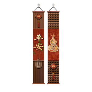 葫芦过道入户玄关装饰画新中式