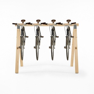 公路死飞山地自行车立式停车架实木户外小布brompton陈列展示挂车