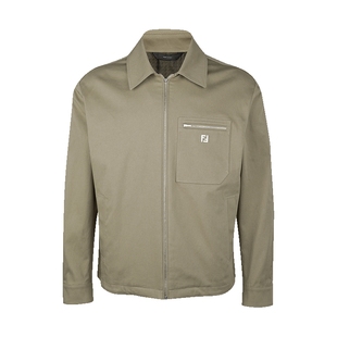 FENDI芬迪男保暖防寒华达呢衬衫领落肩袖夹克外套男士秋冬新款