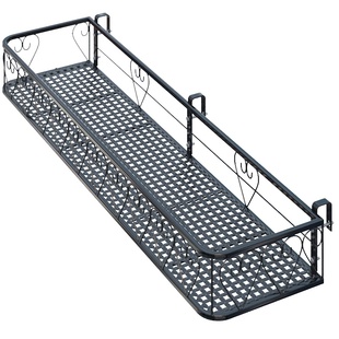 阳台悬挂花架栏杆挂式铁艺防盗网防盗窗置物架护栏花架子花盆挂架