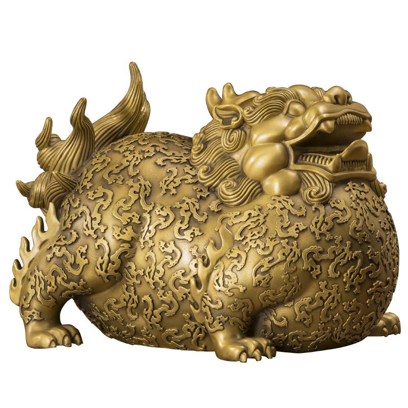 黄铜装饰貔貅摆件客厅玄关送礼品