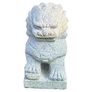 惠安石雕狮子一对摆件天然石材雕刻家居摆件石雕狮子阳台石狮子