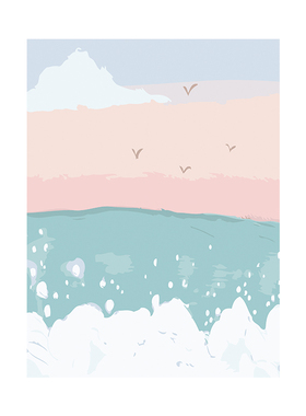 DIY数字油彩画天空星空装饰画