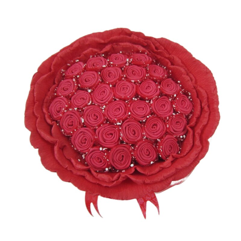 手工海绵纸花材料包蓝色妖姬玫瑰花DIY制作学习材料套装毕业礼物