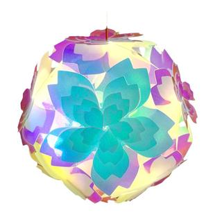 diy镭射灯笼手提发光炫彩花灯儿童手工材料包夜市景区摆摊