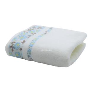 上海老字号萃众钟牌414牡丹花毛巾纯棉吸水厚面巾家用团购柔软