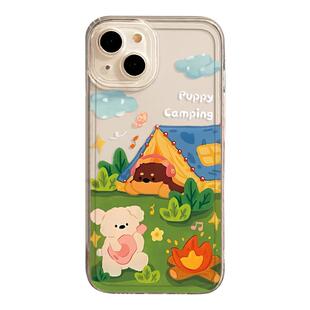 春日露营狗狗适用华为mate60pro手机壳p50荣耀100小狗nova12/13新款90可爱pura80/15夏天40/70的30/14/9/8se7