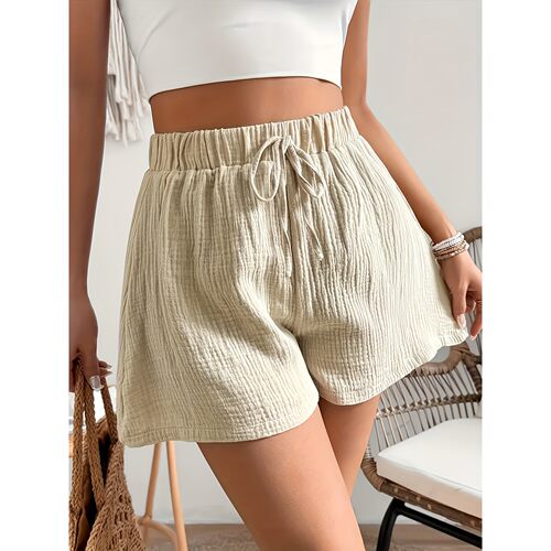 X 47041 Linen Shorts A-Line Wide Leg 棉麻短裤 跨境欧美
