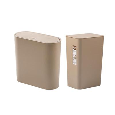 茶花弹盖垃圾桶窄边带盖