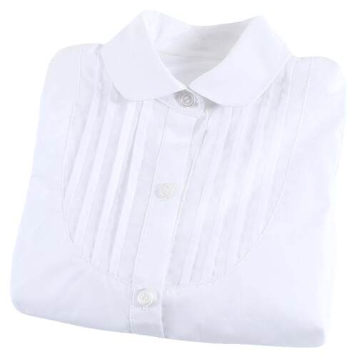 女童衬衫纯棉2026新款春秋儿童衬衣长袖白色上衣洋气女孩校服童装