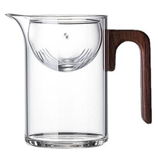 小青柑专用泡茶壶耐高温玻璃茶壶旋转逍遥壶木把公道杯茶水分离